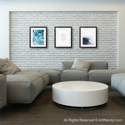 Framed Art Print "Big Waves"